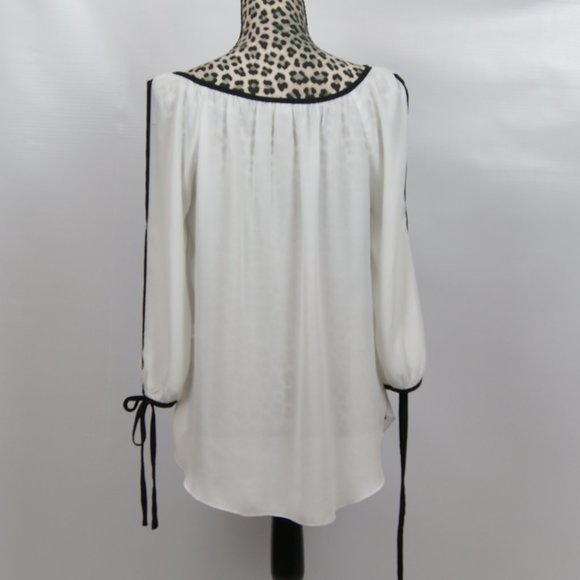 Spense Black White Blouse sz M - Picture 7 of 13